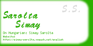 sarolta simay business card